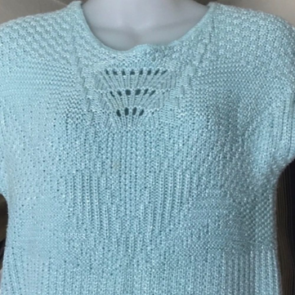 Vintage Baby Blue Knit Top | Cross-Country Knits. - Picture 8 of 8